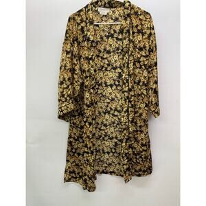 TREASURE & BOND Print Duster In Black Bold Floral